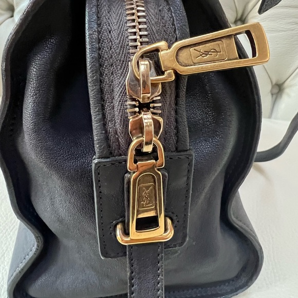 Saint Laurent Leather Cabas Shoulder Bag with long strap small - Picture 4 of 11